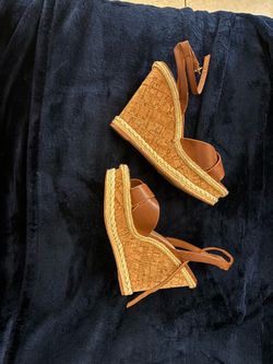 Cork Wedge Sandals with Ankle Strap