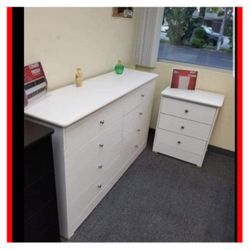 Dresser set / Eight drawers dresser and nightstand