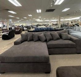 🤎NEW Memory Foam Cushions OVERSIZED SECTIONAL Chaise Living Room Sofa 💥$10 Down💥NO CREDIT NEEDED