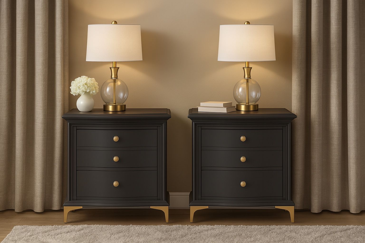 Modern Elegance – Cindy Crawford Home Nightstands (Set of 2)