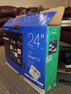 24" roku smart tv 4k basically new. Still have the box. Great condition no scratch