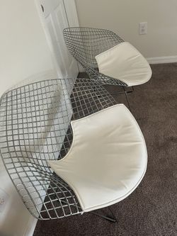 Bertoia Diamond Chair Chrome (White)