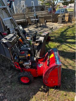 Snowblower and ladders