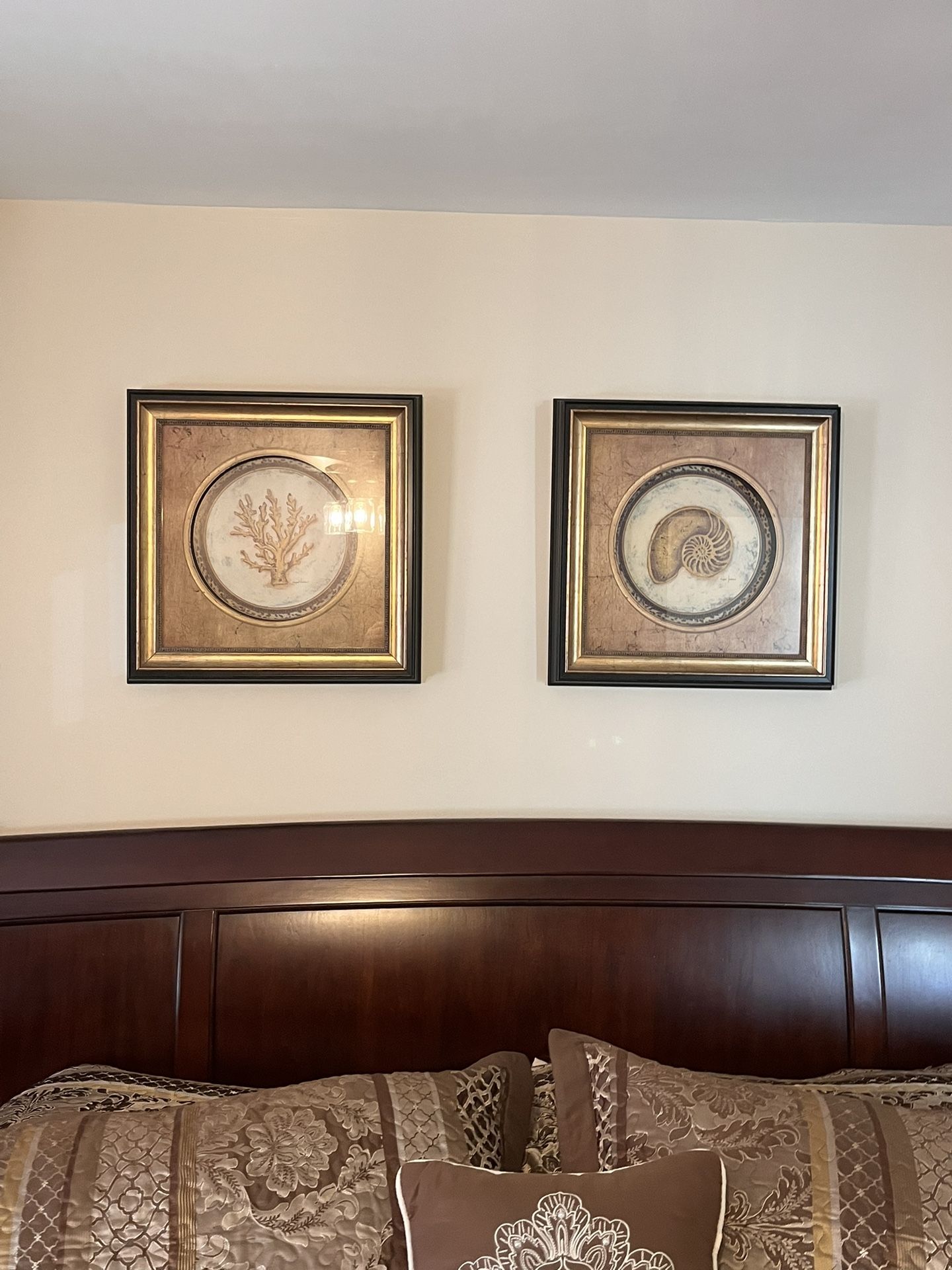 Set Of Two Glass Framed Wall Pictures