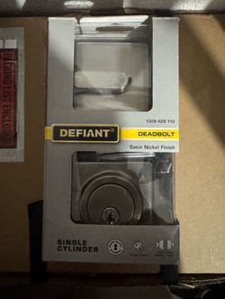 Defiant Single Cylinder Deadbolt Satin Nickel