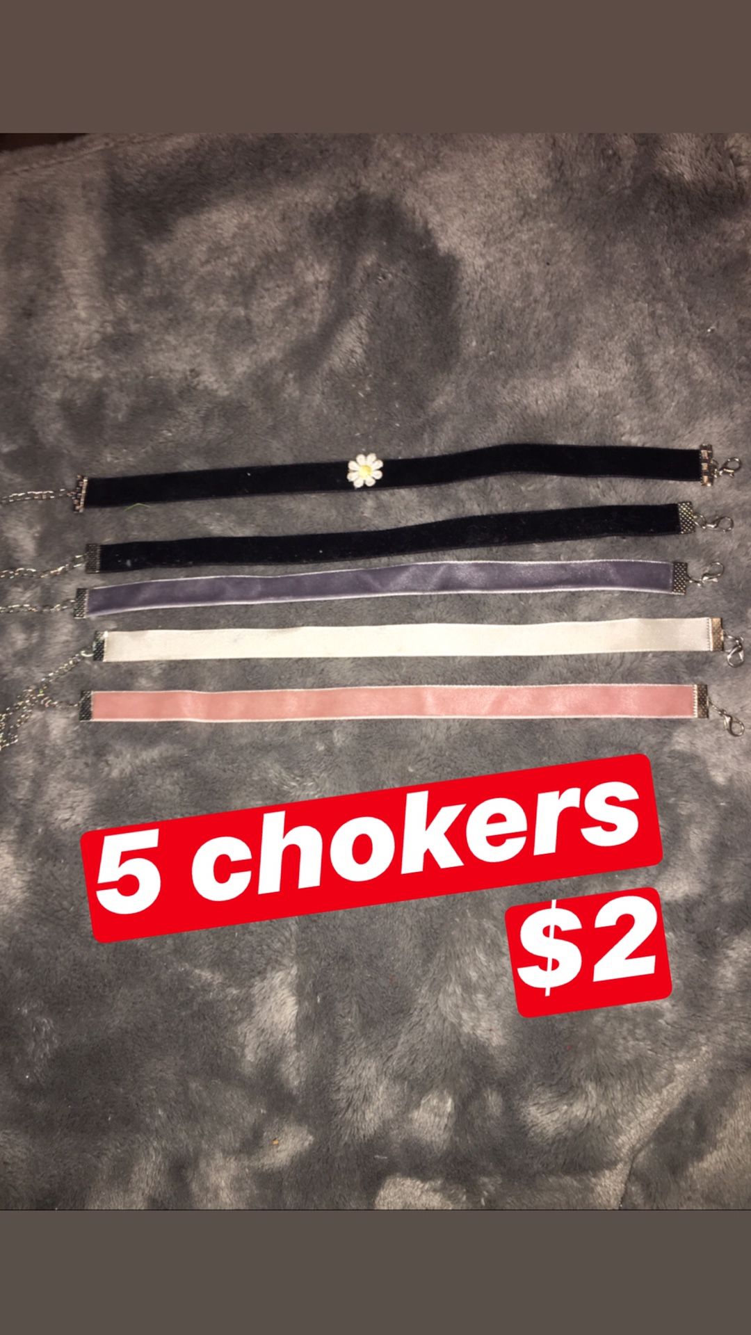 5 chokers for only $2