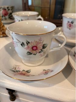 vintage set of tea cups