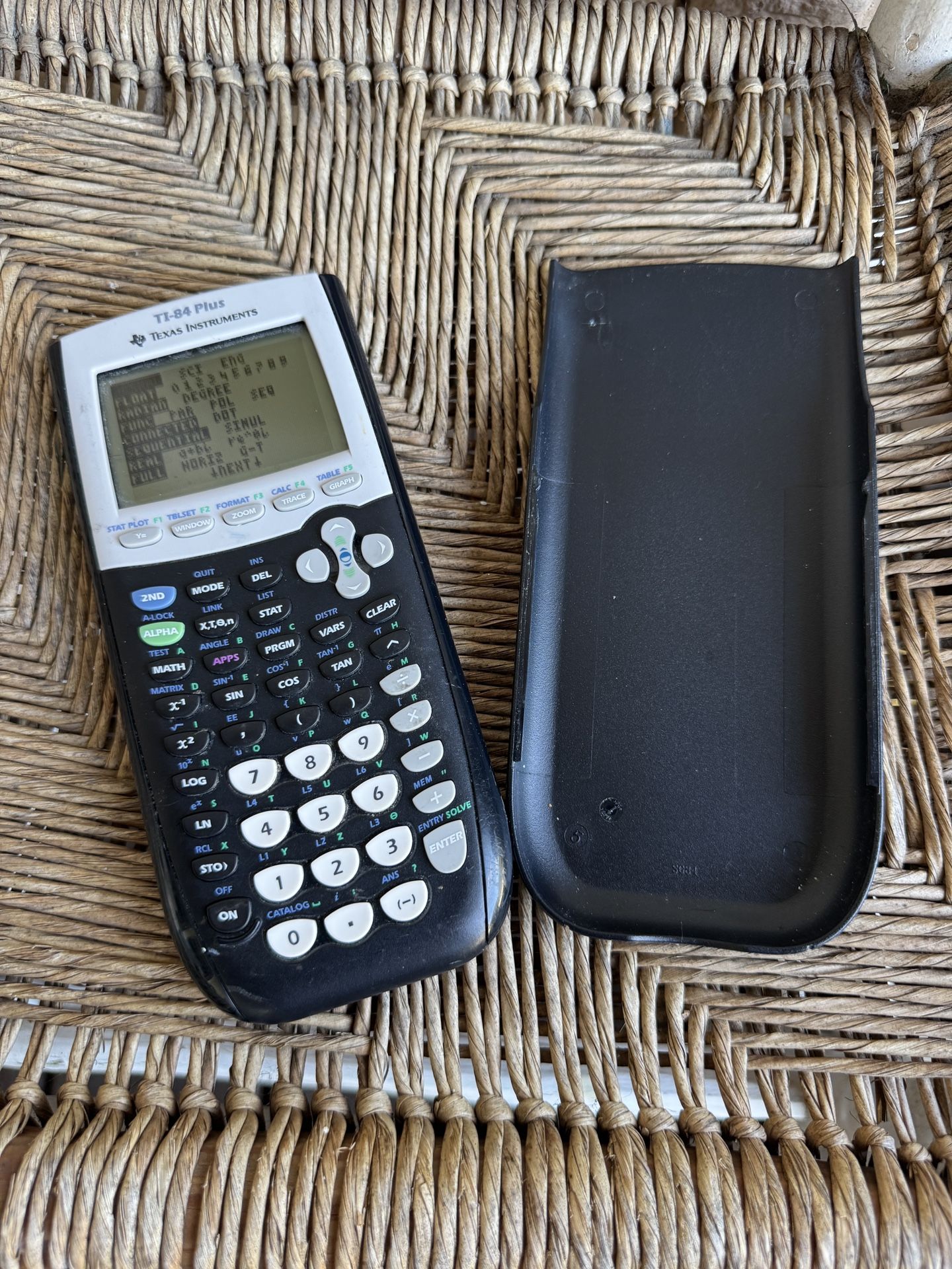 Texas Instruments TI-84 Plus Graphing Calculator with Case Black Tested EUC