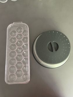 Egg holder and microwave food cover
