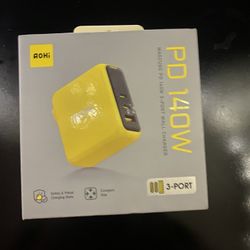 AOHI Magcube 140W USB C Charger PD3.1 3-Port GaN+ Laptop Wall Charger 100W Fast Charging Power Adapter Foldable Plug for MacBook Pro 16'', Dell XPS