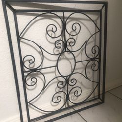 Floral Geometric Metal Wall Decor Panel