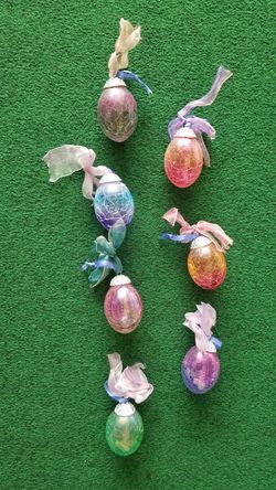 Christmas glass eggs