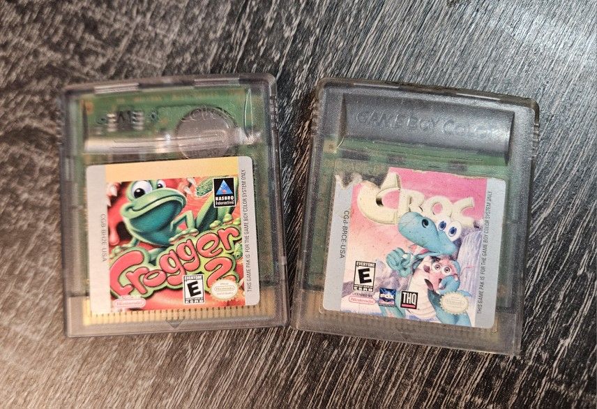 (2) Nintendo Gameboy Video Game Frogger 2 & Croc