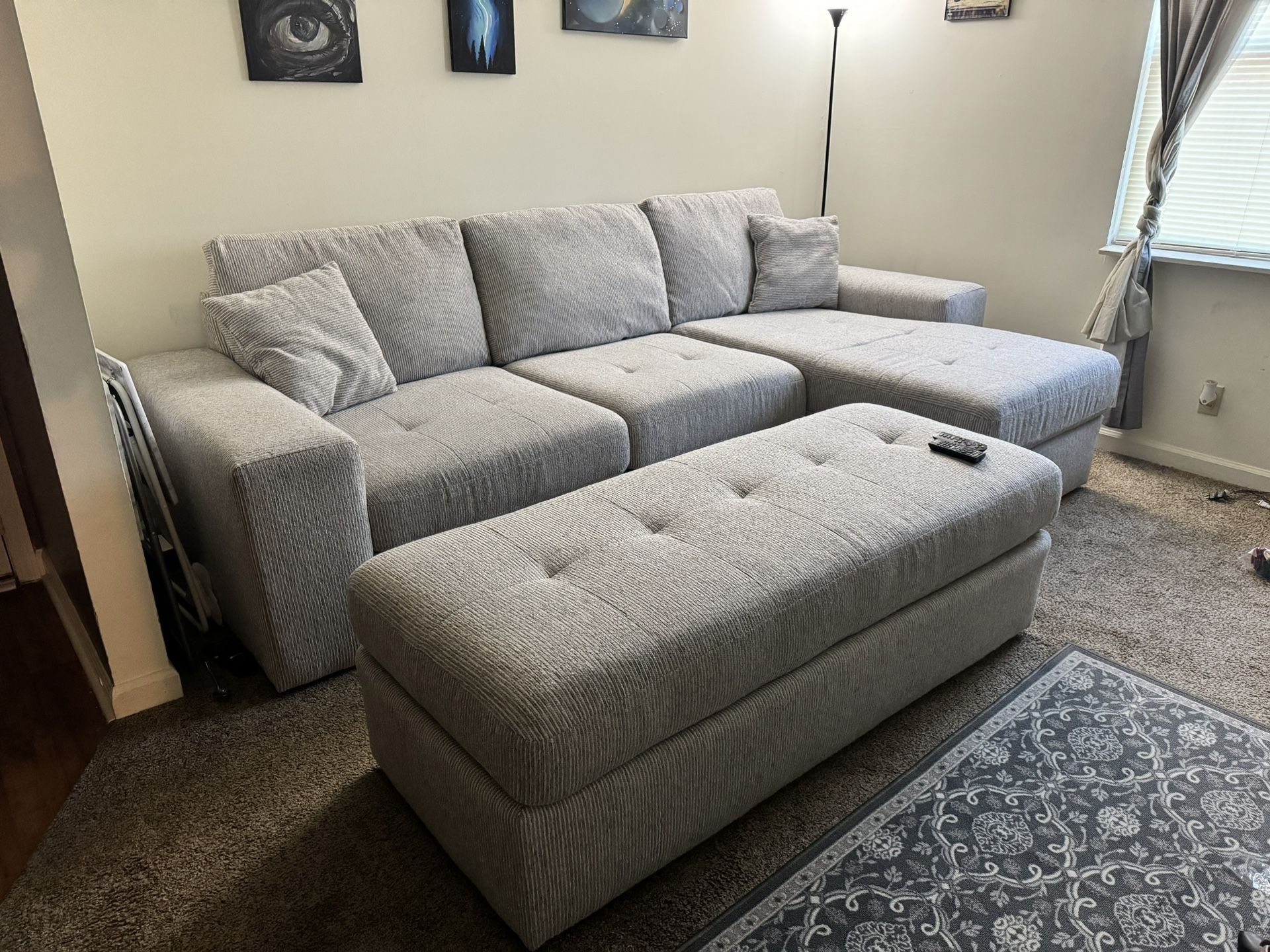 Sofa With Giant Ottoman 