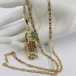 Virgen Maria ZC Collar Baño De Oro Italiano 18k/Necklace Italian Gold Plated 18k