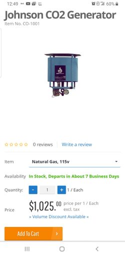 Johnson co2 heater Greenhouse