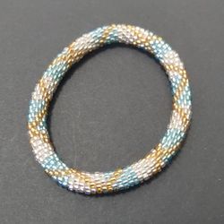Women's Ladies Girl's Blue Gold White Sashka Bracelet Fashion Jewelry