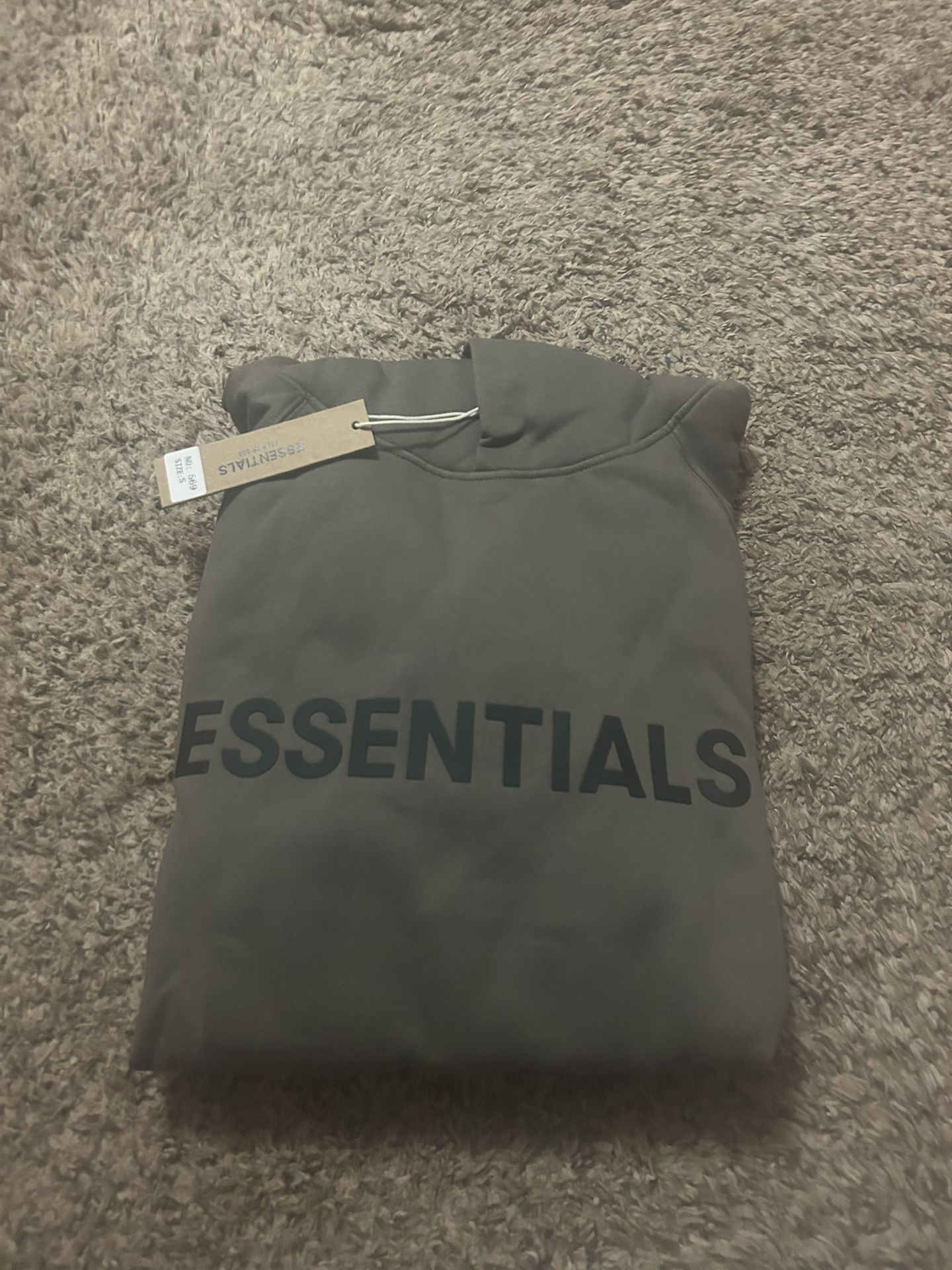 Dark Grey Essentials Hoodie-size:Small