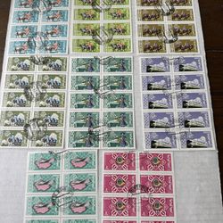 Mongolia 1961 8 Blocks Of 10 Stamps Complete Set