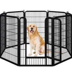 Dog Playpen Outdoor, 8 Panel Fence 40" Indoor Pen for Large/Medium/Small Dogs Animals Heavy Duty Pet Exercise Pen for Puppy/Rabbit Portable Playpen fo