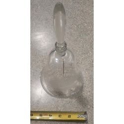 Beautiful Large Etched Crystal Or Glass Pirate Ship Bell