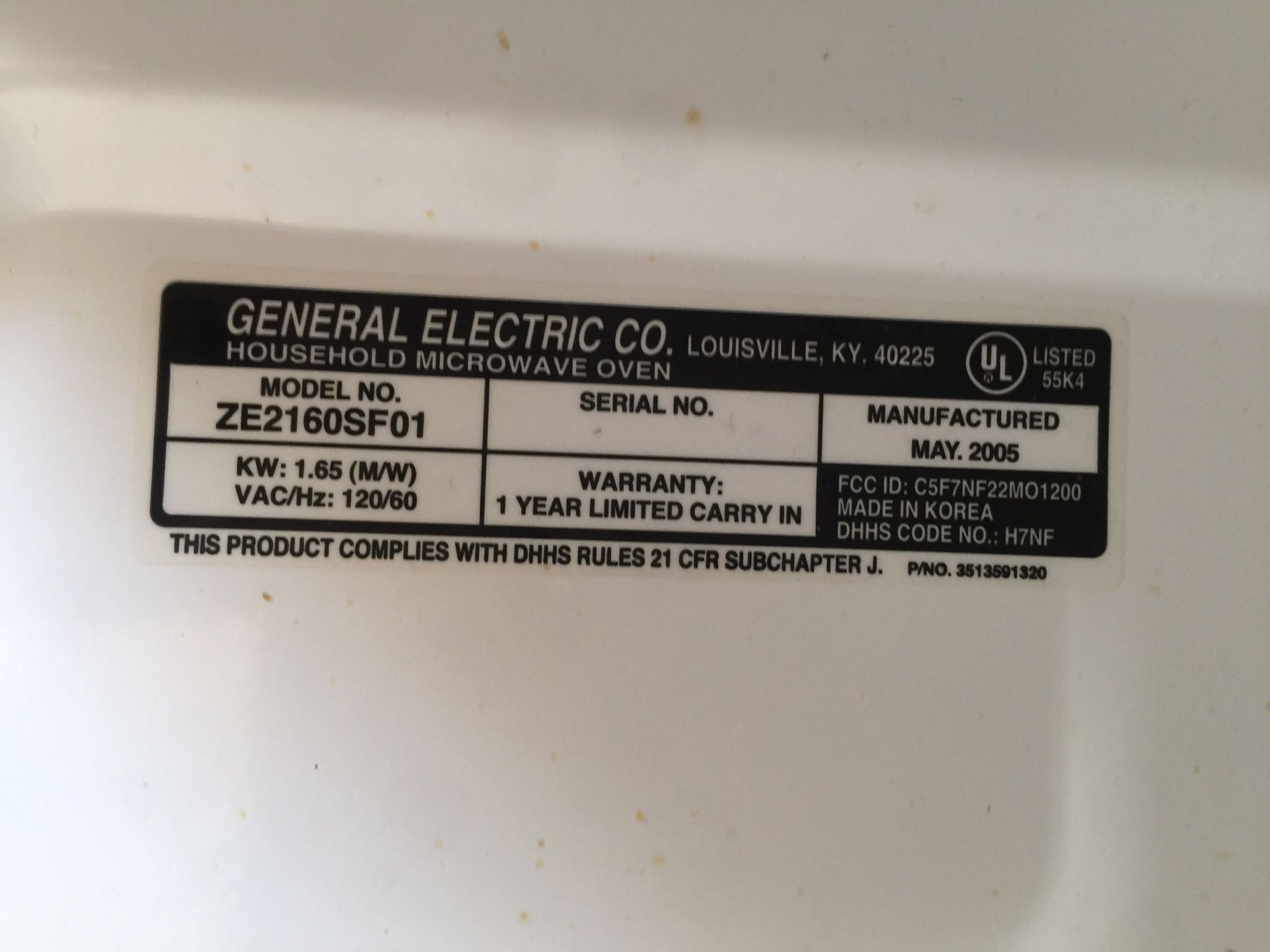 GE Monogram Microwave ZE2160SF01 2.1CU Stainless Steel for Sale