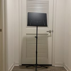 Adjustable Black Music Stand with Portable Design