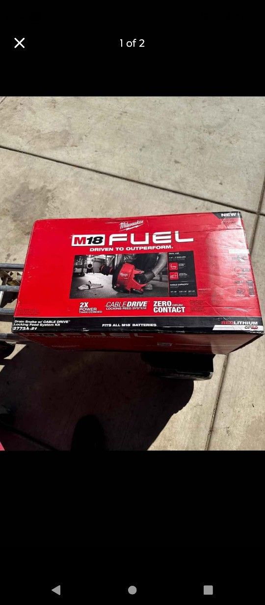 New Milwaukee M18 Fuel Cordless Plumbing Drain Snake Kit 