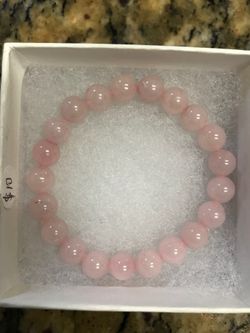 Rose quartz bracelet 7 inches