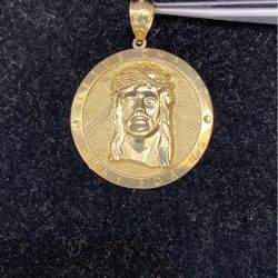 Gold Jesus Charm