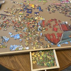 Puzzles And Puzzle Table 
