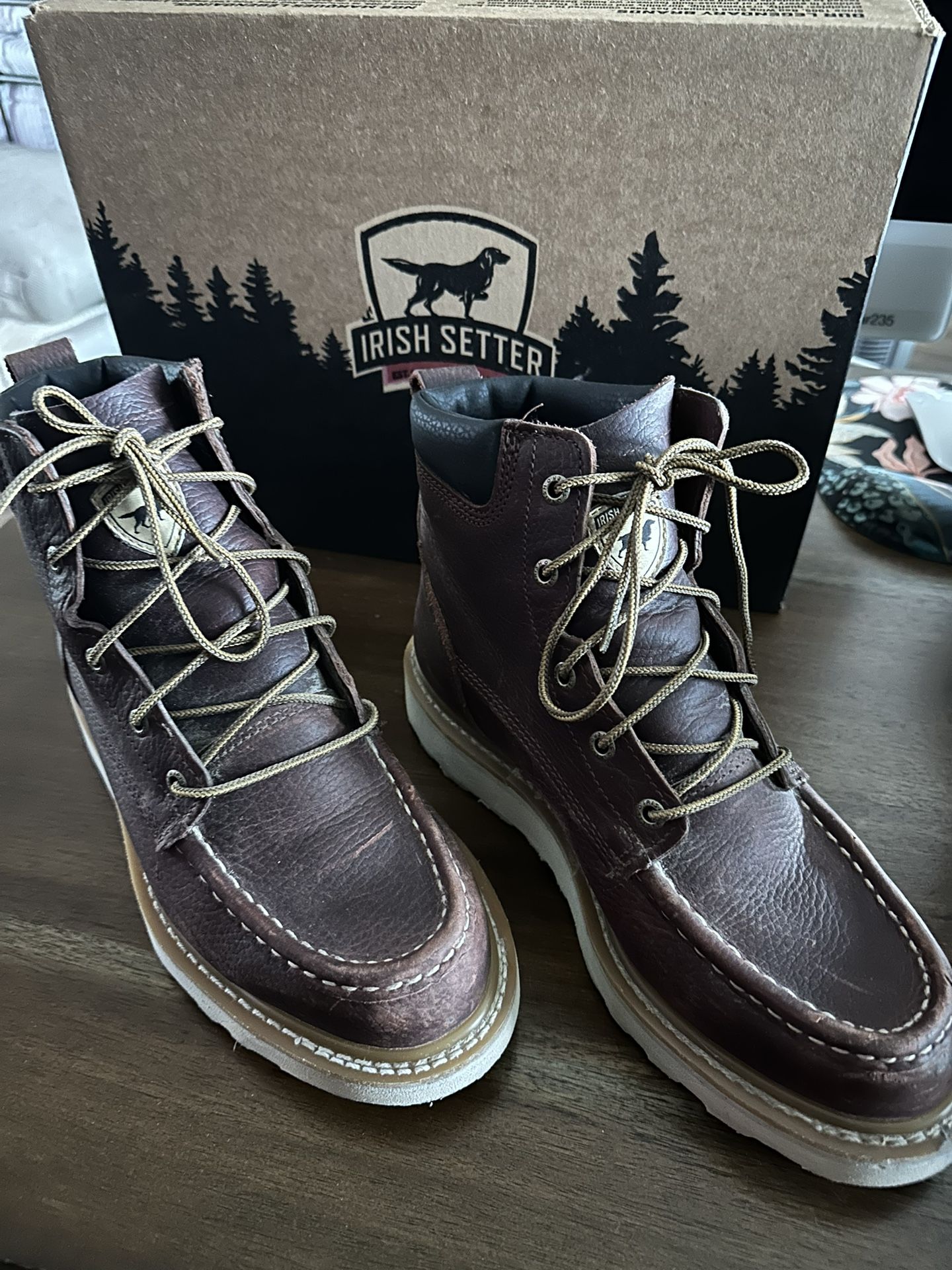 Irish Setter Steel Toe 6” Leather Work Boots