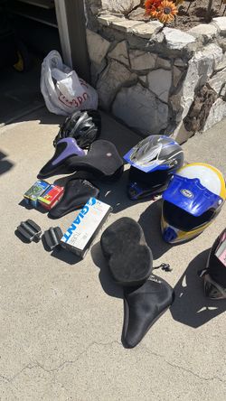 Dirt bike helmets and parts