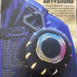 Art + Sound Bluetooth IPX4 Splash-Proof Wireless Rugged LED Speaker