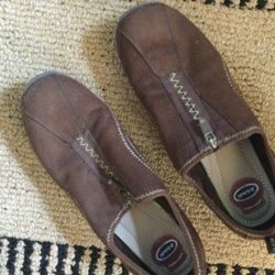Brown Suede Dr Schols Womenswear Slip On Shoes size 9