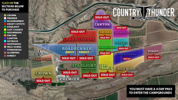country thunder campsite map Country Thunder Campsite In Ponderosa For Sale In Apache Junction