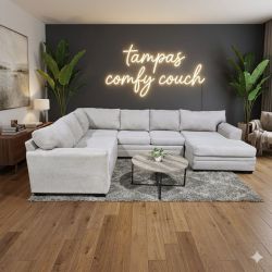 🛋️ Beautiful Studded Ushaped Sectional (Delivery Available!! )