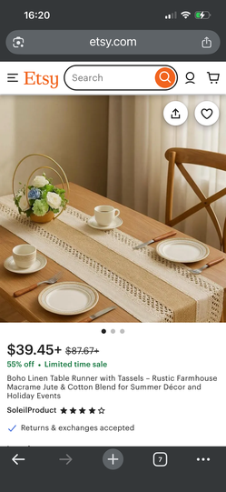 Boho table  runner , 12*71 inch , brand new