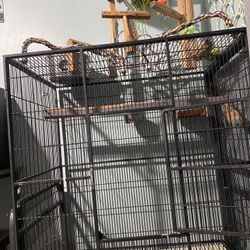 Fake Bird Toy And Cage