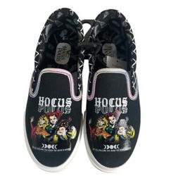 Official Disney Hocus Pocus Movie Low Top Slip-on Sneakers 