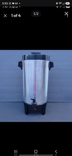 West Bend Coffee Percolator 12-42 Cup Party Perk Lg Capacity No. 58002