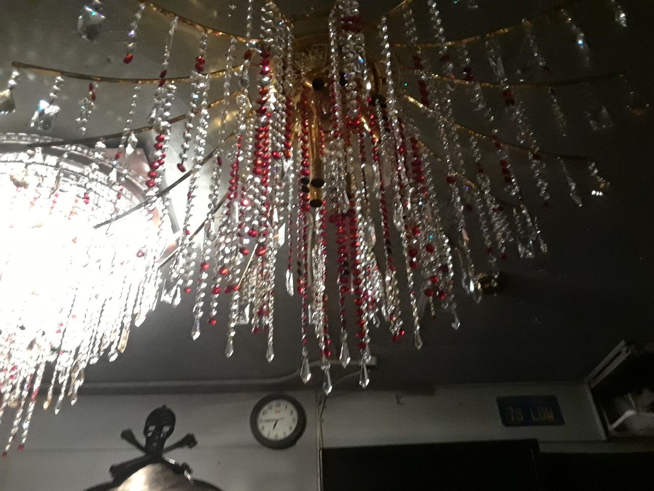 Large crystal chandelier