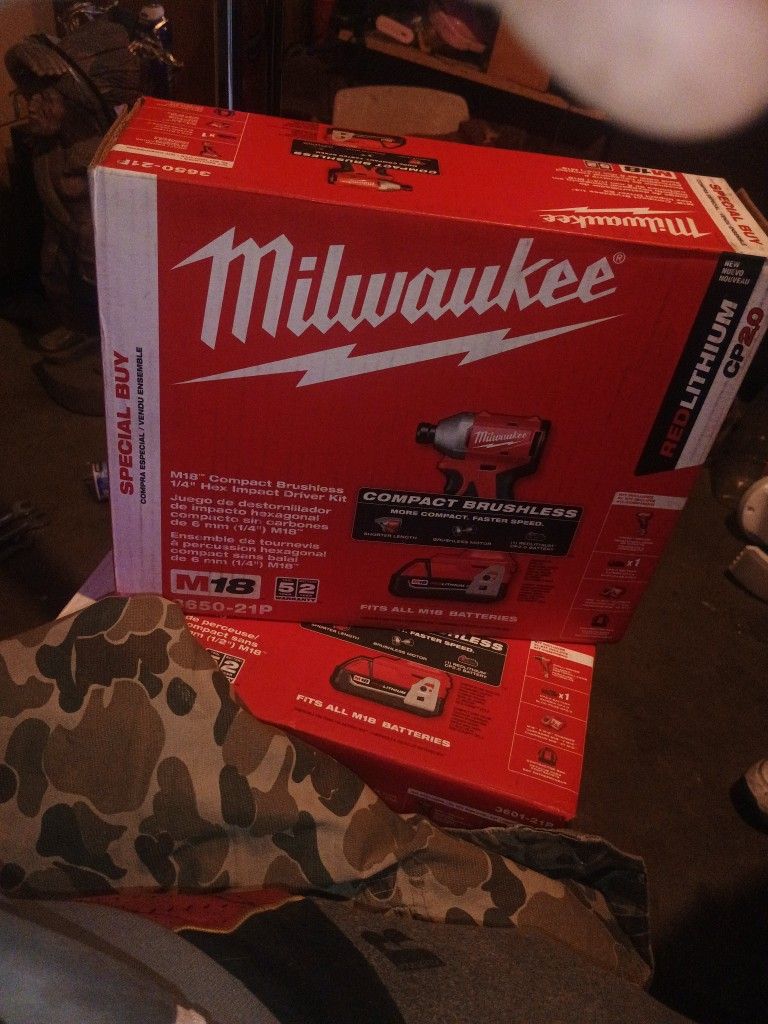 Brand New Brushless Milwaukee Impact And Drill/Driver