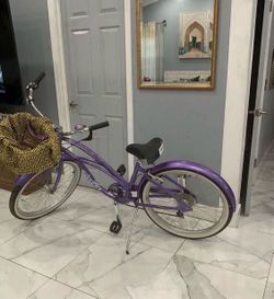 ELECTRA  7 Speed Thru 26 Matte Violet  With Basket ! Like New