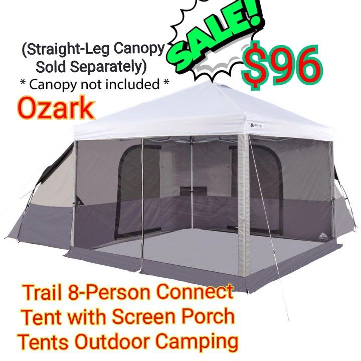 Ozark Trail 8 Person Connect Tent with Screen Porch Straight Leg Canopy Sold Separately Tents Outdoor Camping for Sale in Union NJ OfferUp