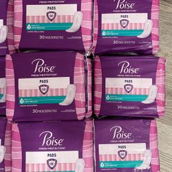 Poise Women Pads 6 Bags For $20