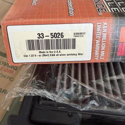 K & N Air Filters For Stock Intake 
