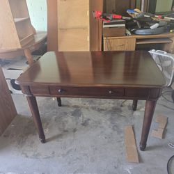 Solid Wood Table w/ 2 Drawers – $75
