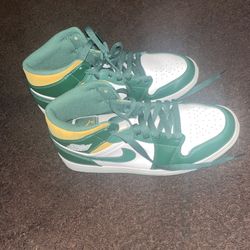 Green An Yellow Jordan 1s