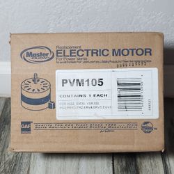 Replacement Power Vent Motor For EGV5, ERV4, ERV5, PR-1, PR-2, PG1, PG2 Series.

New, factory sealed.  Never opened or used.  Great motor!

Home Depot
